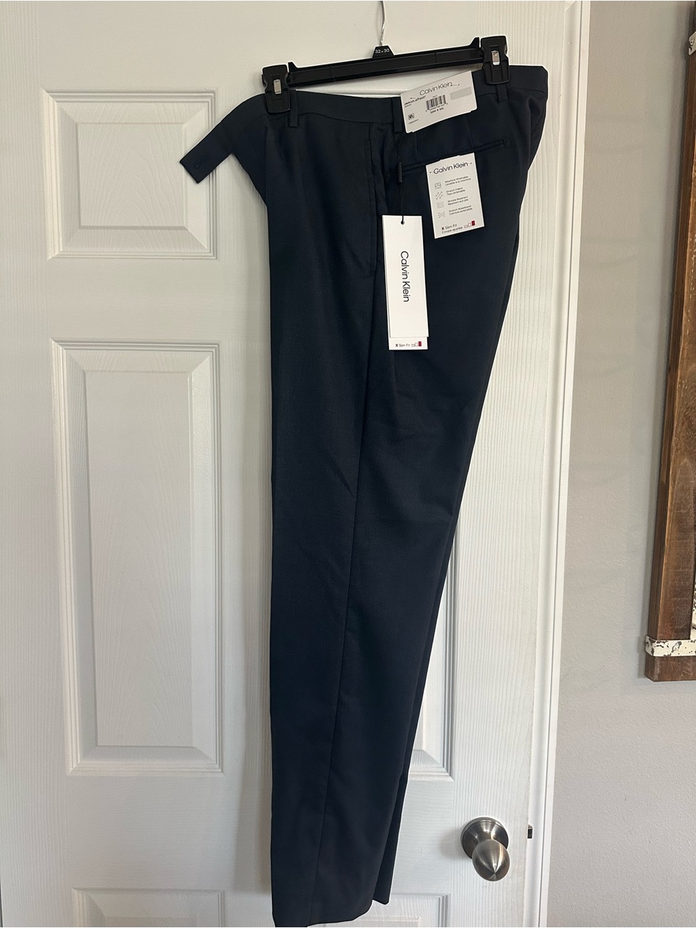 Calvin Klein Men's Dark Navy Dress Pants - Classic Tailored